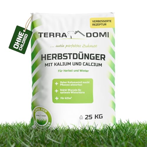 TerraDomi Rasendünger Herbst 25kg für...