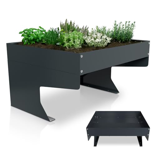 Juskys Mähroboter Garage mit Pflanzkasten -...