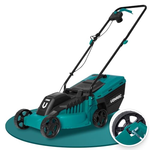 VONROC Rasenmäher Elektro mit Kabel | 1300W...