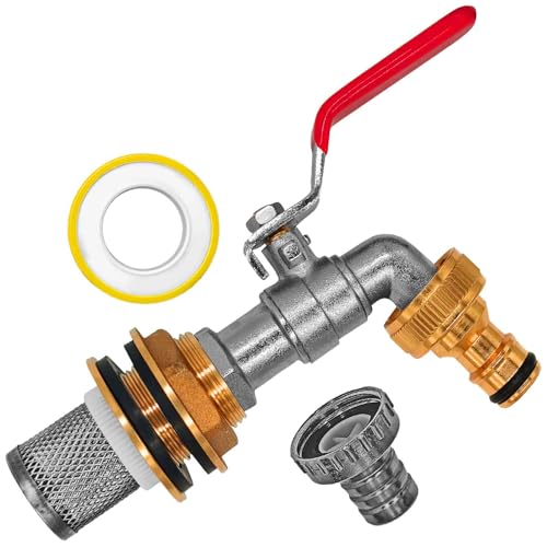 Regentonnendurchführung + 2 Dichtungen für...