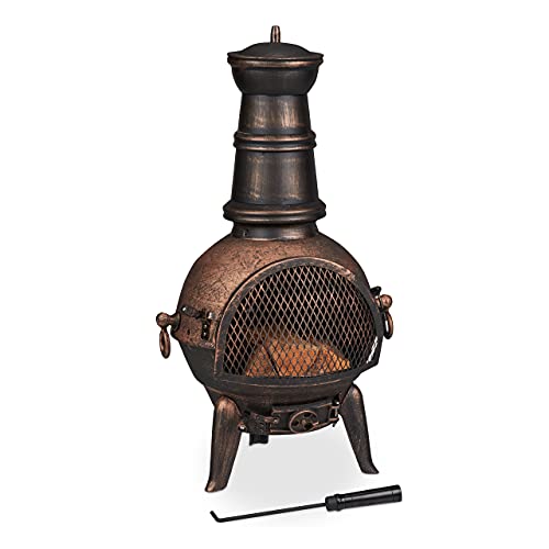 Relaxdays Terrassenofen, Aztekenofen mit...