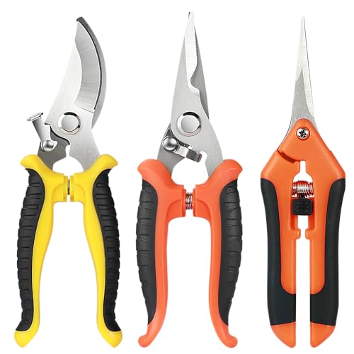 Gartenschere Set, Baumschere Gartenscheren 3...