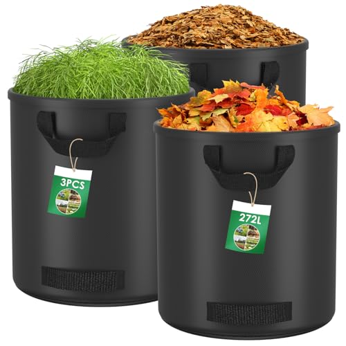 Pfloge® 3X 272L Gartenabfallsack, Gartensack...