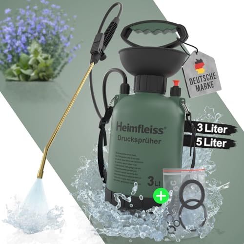 Heimfleiss® Drucksprüher 3L | Sprühflasche...