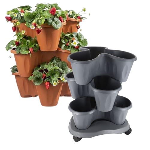 Pflanzturm Erdbeerturm Pflanzkübel auf...