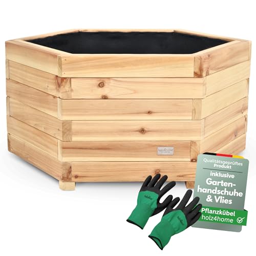 holz4home® Outdoor Pflanzkübel XL I 6-Eckig...