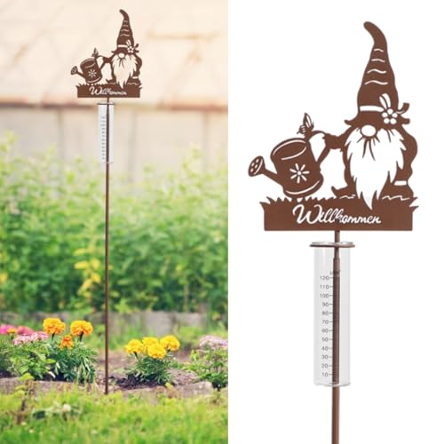 JUJOYBD Regenmesser für Garten Dekorativer...