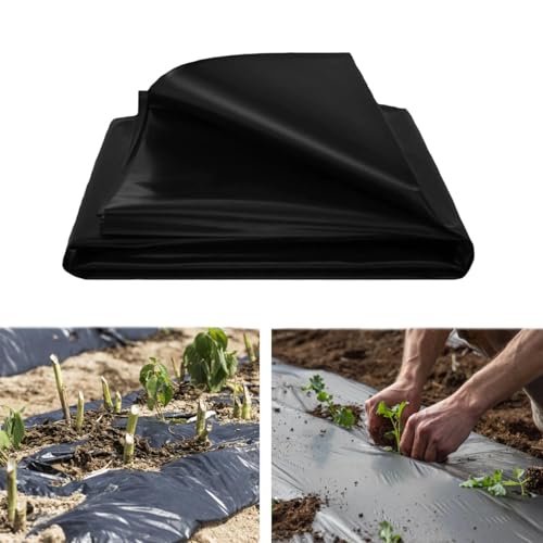 Hochbeetfolie, 2 x 6 m Teichfolie, Schwarz...