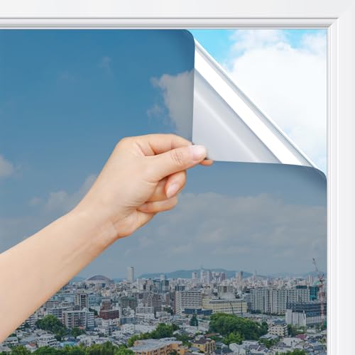 rabbitgoo Spiegelfolie Fenster Sichtschutz,...