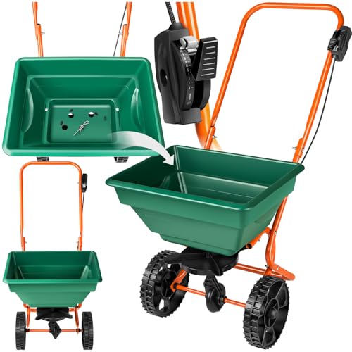 tectake® Streuwagen, Streugerät mit 25...