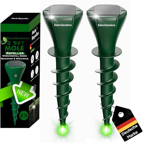 EdenGardens 2er Pack SOLAR MOLE Repeller...