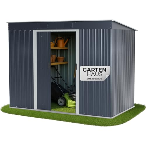 STREND PRO Metall Gartenhaus mit Unterbau,...