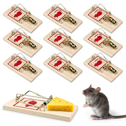 10x Mausefalle Schlagfalle aus Holz –...