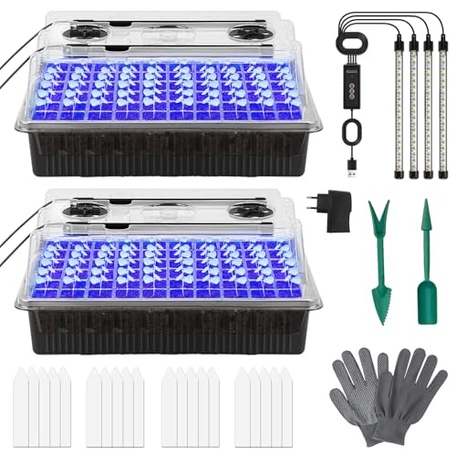 DAZZTIME Zimmergewächshaus Anzuchtkasten,2...