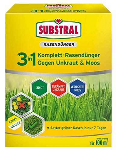 Substral 3 in 1 Komplett Rasendünger mit...