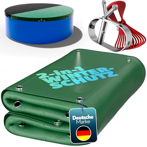 poolomio® Pool Winterabdeckung rund 366 cm...