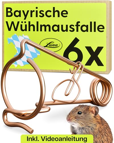 Luna® Bayerische Wühlmausfalle 6X Made in...