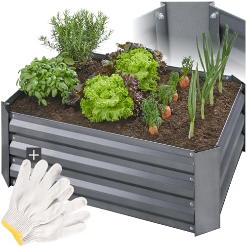 tectake® Hochbeet aus verzinktem Stahl,...