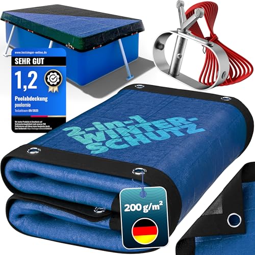 poolomio® Poolabdeckung rechteckig 600 x 300...