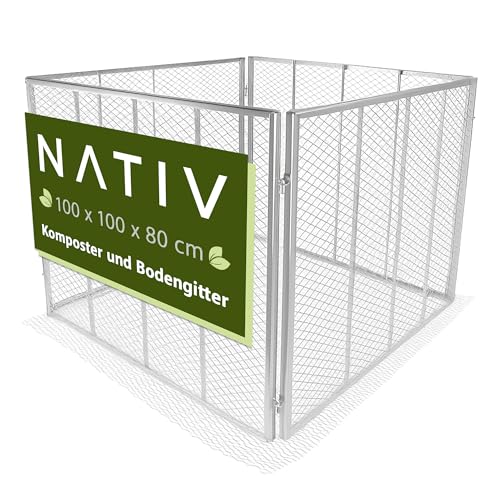NATIV Garten Komposter 100x100x80 cm mit...