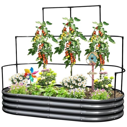 KING BIRD Hochbeet mit Rankgitter,...