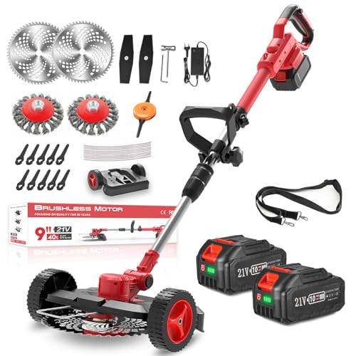 SHJICH Rasentrimmer mit Akku, 4-in-1...