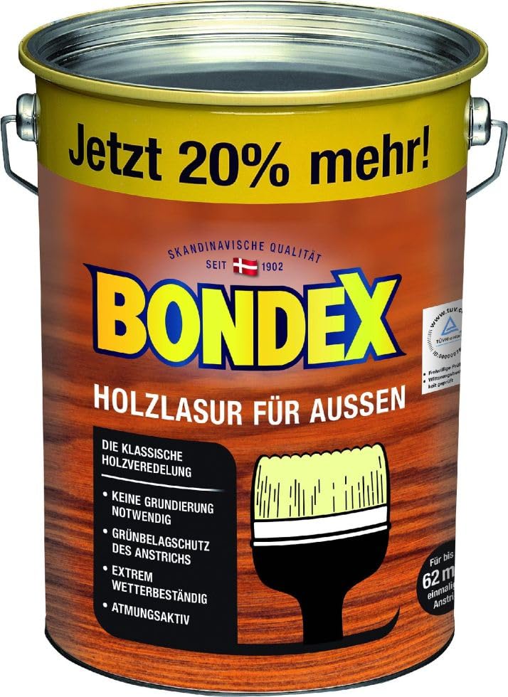 Bondex Holzlasur für Außen Eiche hell 4,8 L...